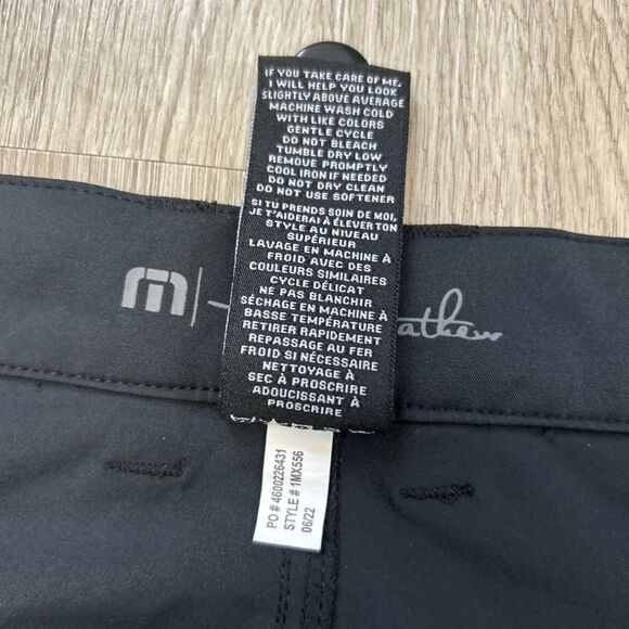 Travis Matthew Open to Close Mens 38x31 Tech Chino Black Performance Golf Pants - Picture 4 of 9